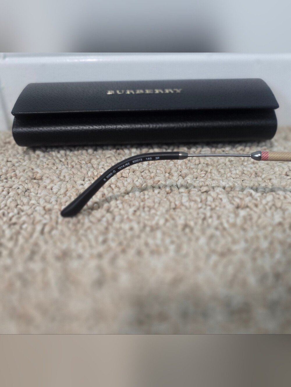 Burberry Silver Aviator Sunglasses with Black Case - Picture 8 of 8